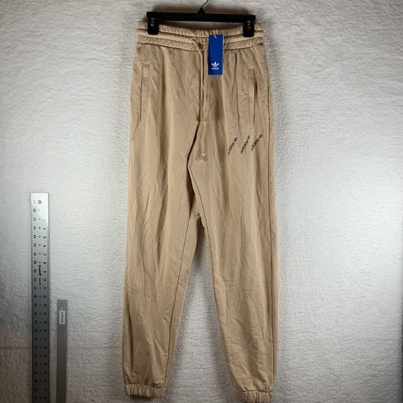 Adidas‎ Jogger Pants Women's Small Halo Blush Cotton Drawstring Fitted 7552 - Picture 1 of 10